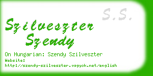 szilveszter szendy business card